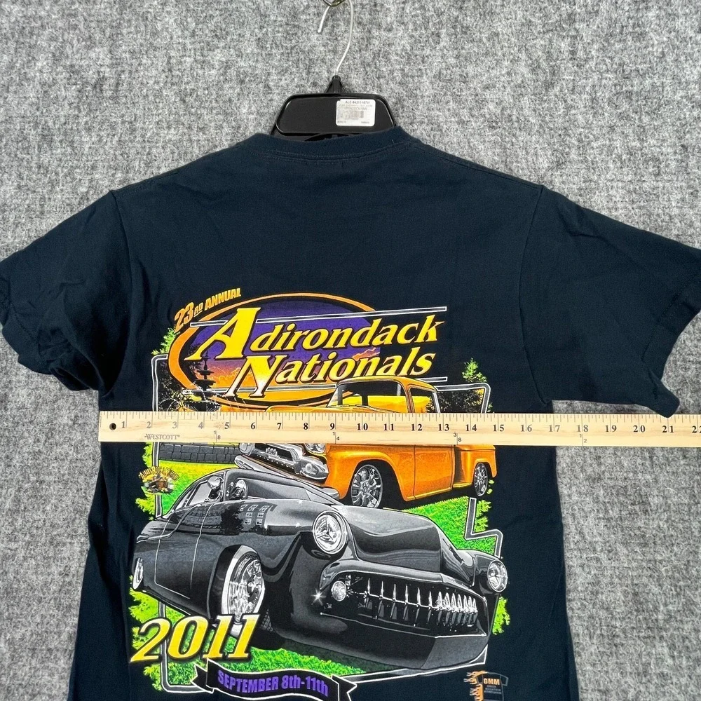Adirondack Nationals‎ 2011 Car Show Mens S Lake George NY Hot Rod Graphic Shirt